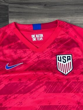 Nike Dri-Fit USMNT 2019 Stadium Away Soccer Jersey Red AJ4355-688 Men’s Medium